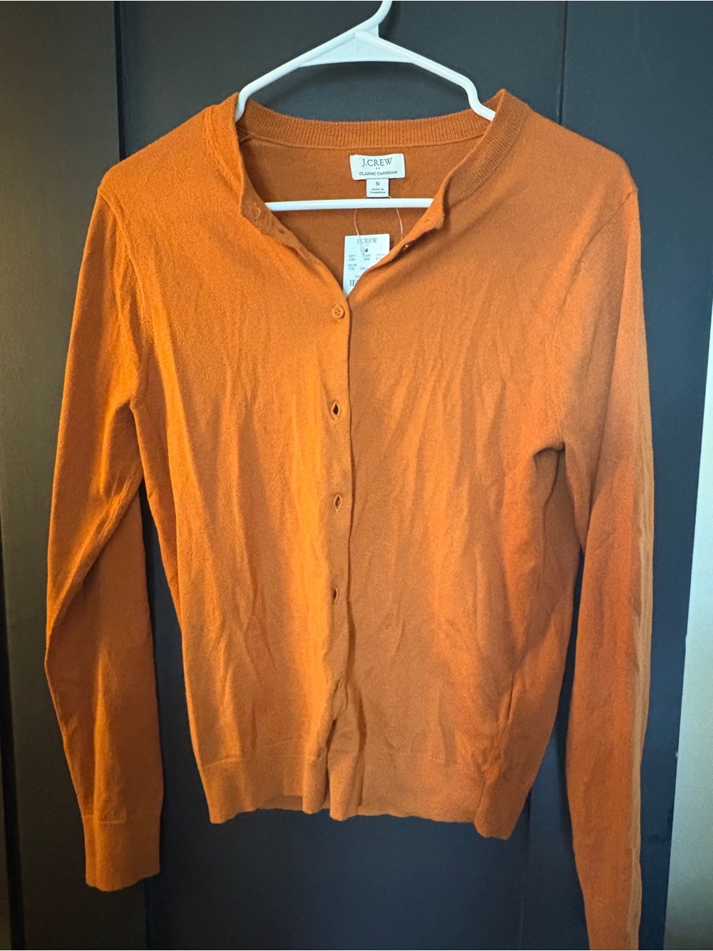 J. Crew Orange Women's Button-Front Cardigan